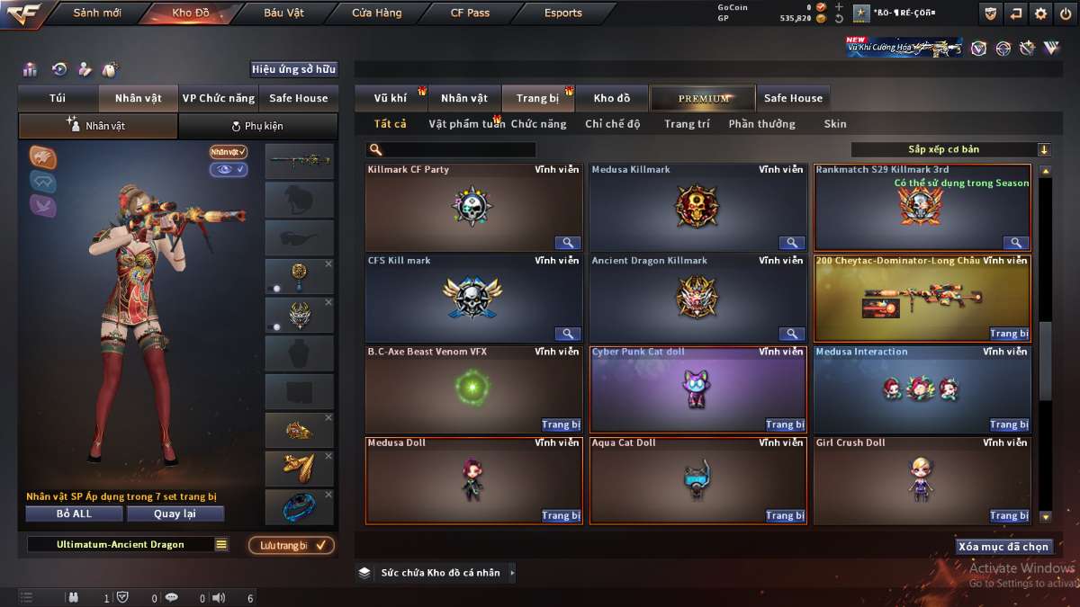 shop acc cf uy tin gia re